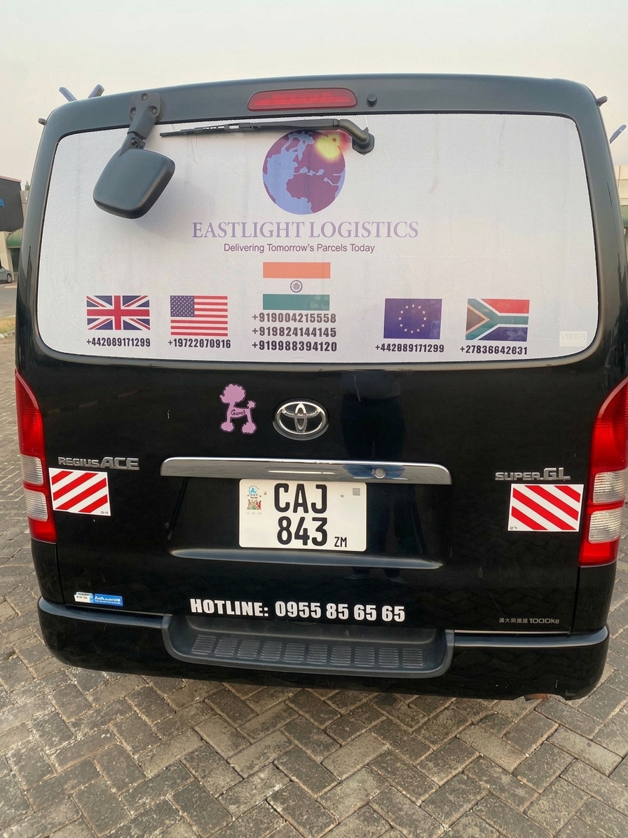Eastlight delivery van viewed from the rear